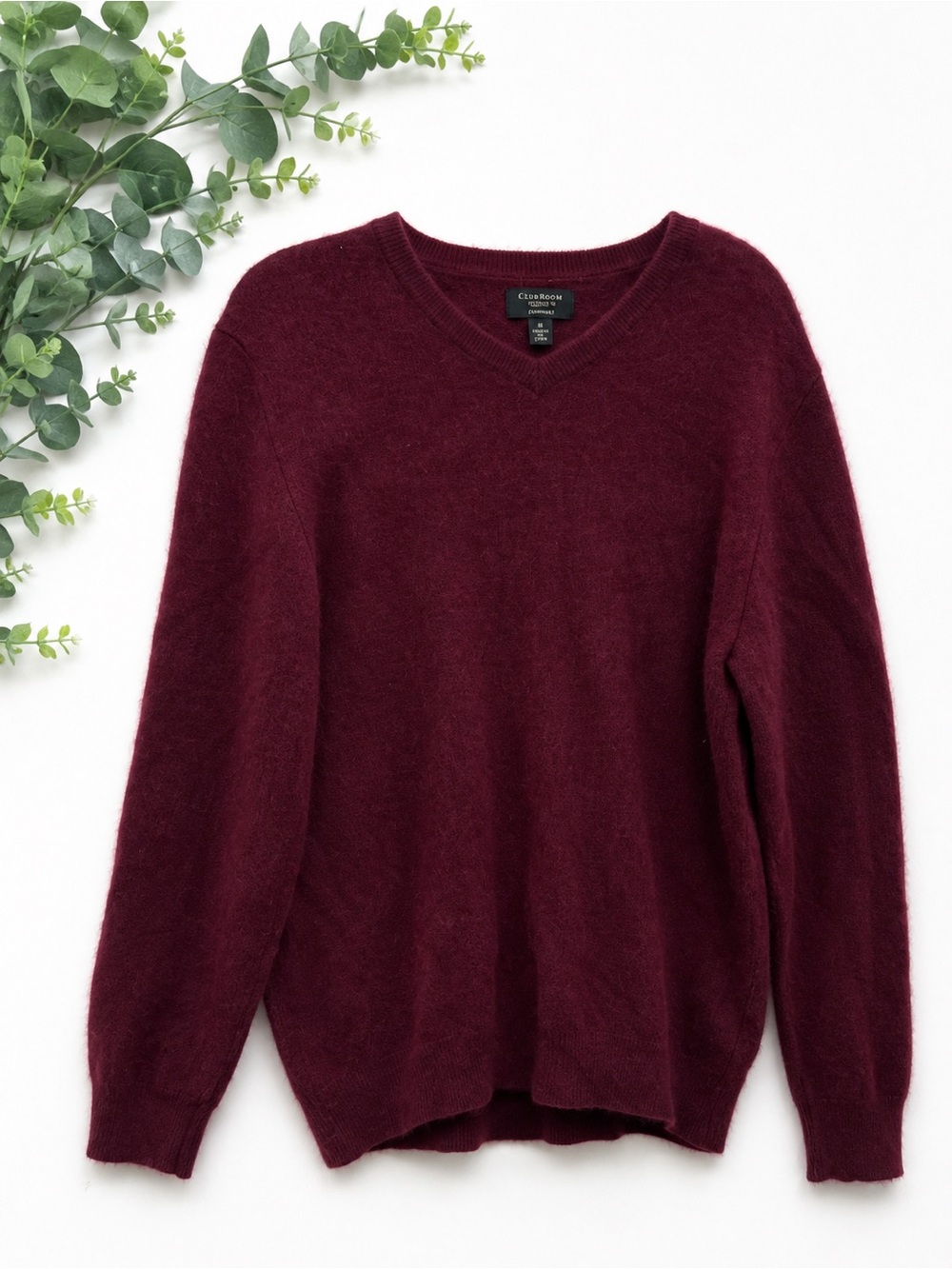 Club Room Burgundy 100% Cashmere